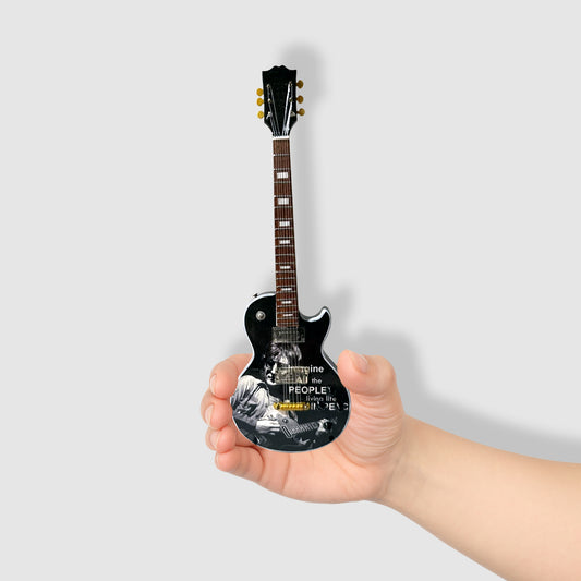 John Lennon Miniature 10” Guitar With Stand. Extremely Rare Item! Collectible