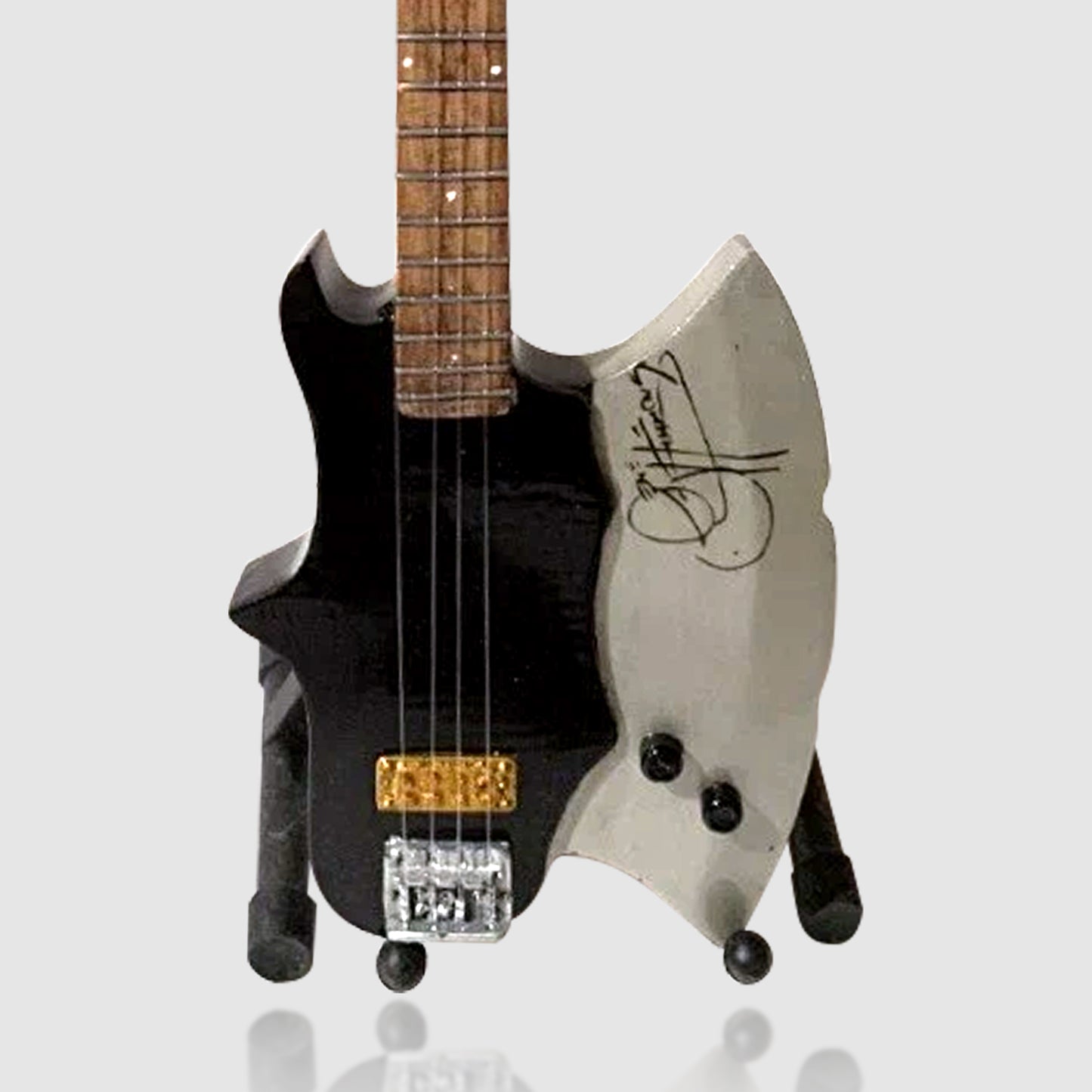 Kiss (Gene Simmons) Miniature 10” Bass Guitar With Stand. Rare Item!