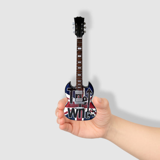 The Who Miniature 10” Tribute Guitar With Stand