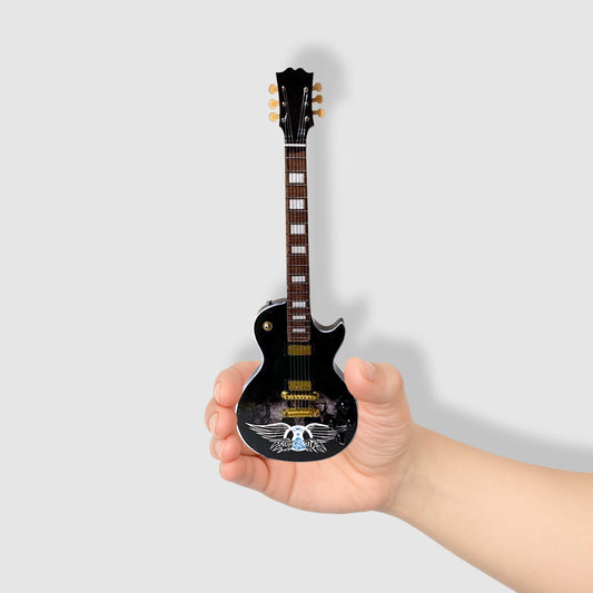Aerosmith Miniature 10” Tribute Guitar With Stand. Last One! 1:4 Scale