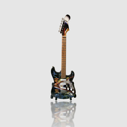 Def Leppard (Pyromania) 10” Tribute Guitar With Stand. Rare!