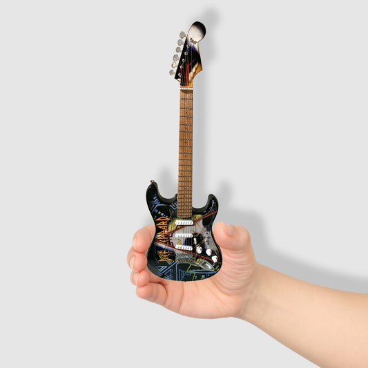 Def Leppard (Pyromania) 10” Tribute Guitar With Stand. Rare!
