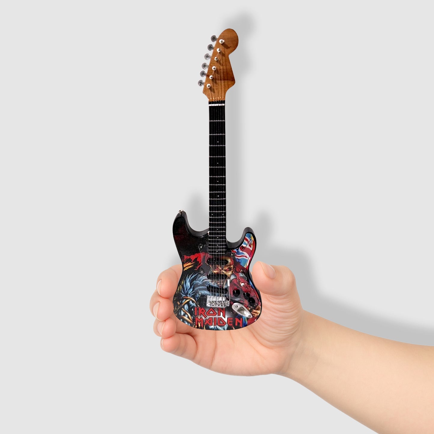 Iron Maiden Miniature 10” Guitar With Stand. Extremely Rare!