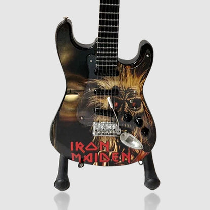 Iron Maiden Miniature 10” Guitar With Stand. Extremely Rare!