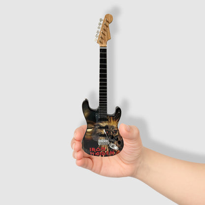 Iron Maiden Miniature 10” Guitar With Stand. Extremely Rare!