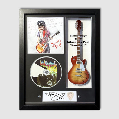 Jimmy Page “Led Zeppelin II” 11”x14” Guitar Tribute Shadow Box White Frame