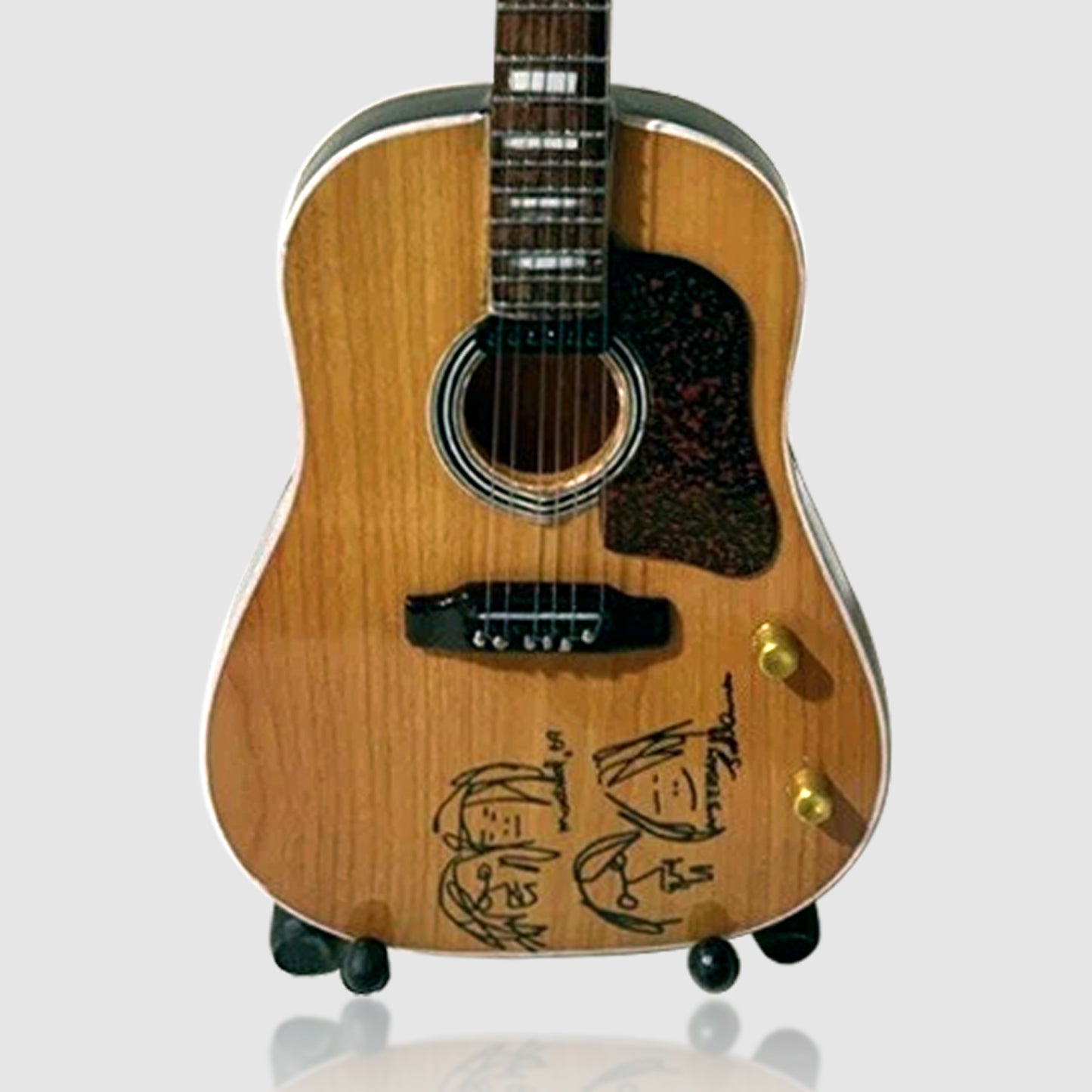 John Lennon Miniature 10” Guitar With Stand. Extremely Rare Item! Collectible
