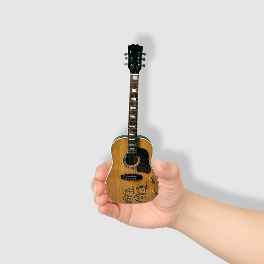 John Lennon Miniature 10” Guitar With Stand. Extremely Rare Item! Collectible