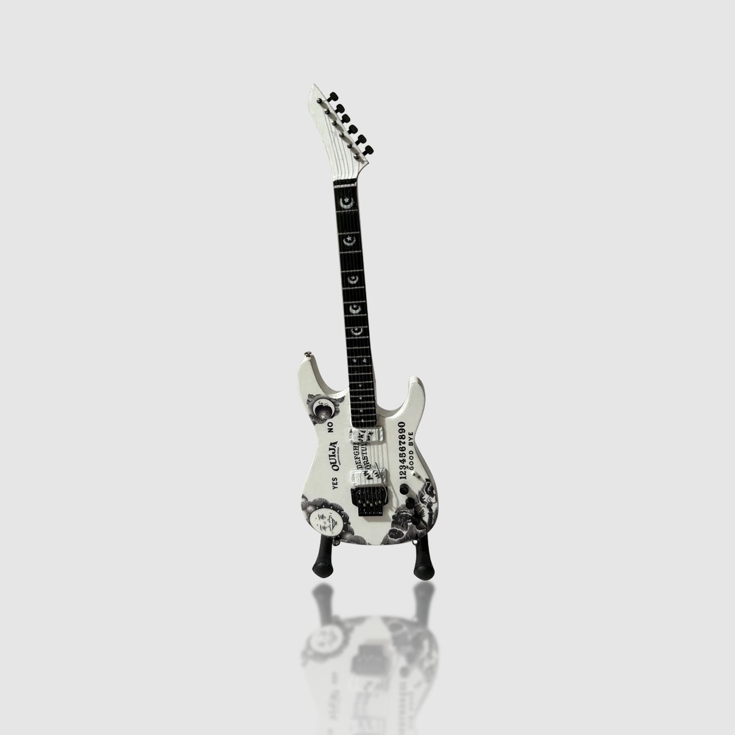Kirk Hammett Ouija White Electric Guitar Floyd Rose Basswood Body. 1/4 Scale