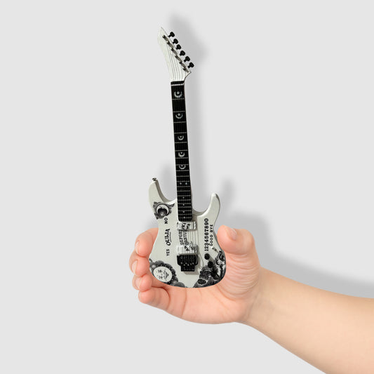Kirk Hammett Ouija White Electric Guitar Floyd Rose Basswood Body. 1/4 Scale