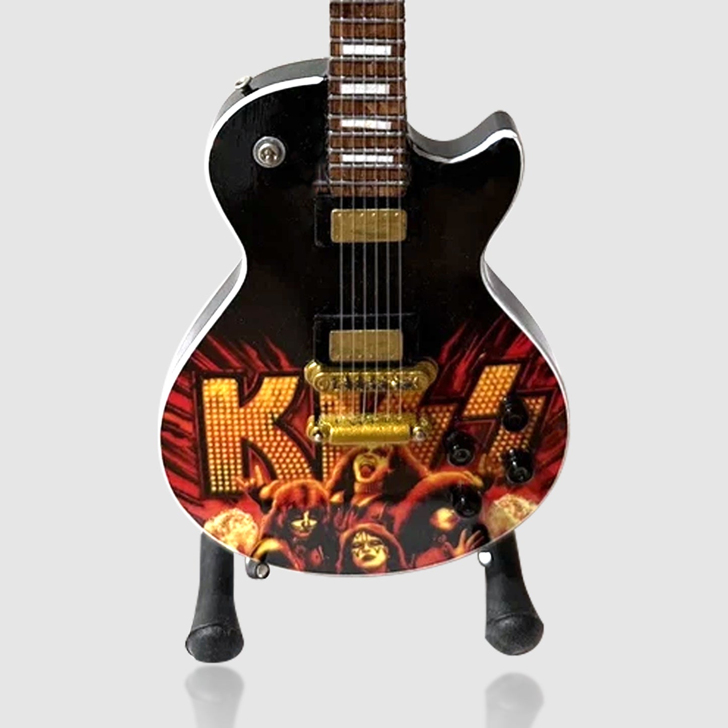 Kiss Miniature 10” V2 Tribute Guitar With Stand. Rare Item!