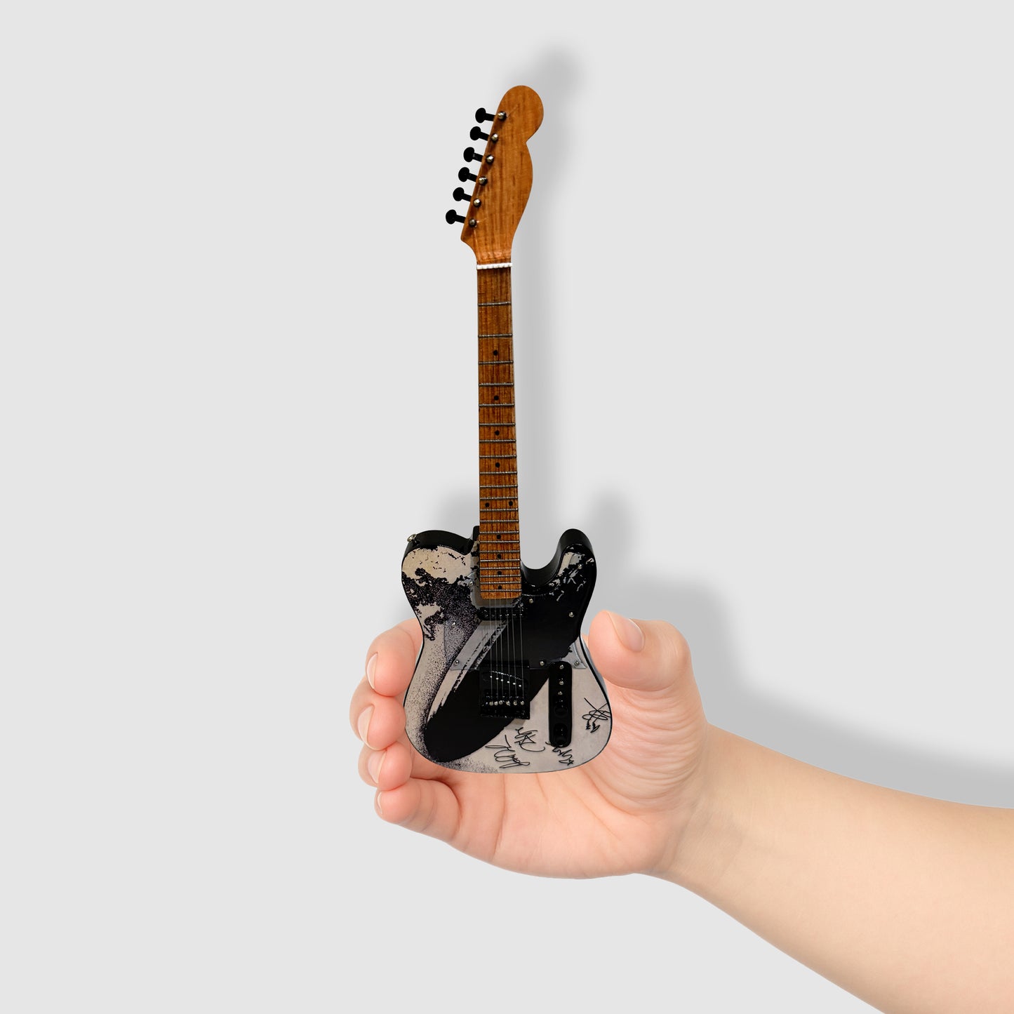 Led Zeppelin I Autographed Miniature 10” Tribute Guitar With Stand