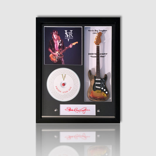 Stevie Ray Vaughan Guitar Shadow Box 11”x14” Featuring “Pride And Joy”. Rare!