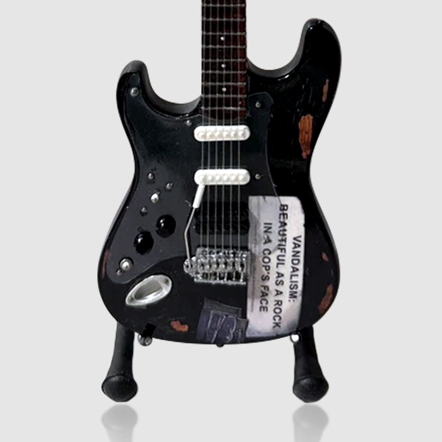 The Nirvana Miniature "Vandalism" 10" Guitar With Stand. Only 1 Produced!