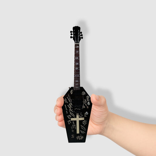 Zakk Wylde “Casket” Miniature 10” Guitar With Stand. Extremely Rare!